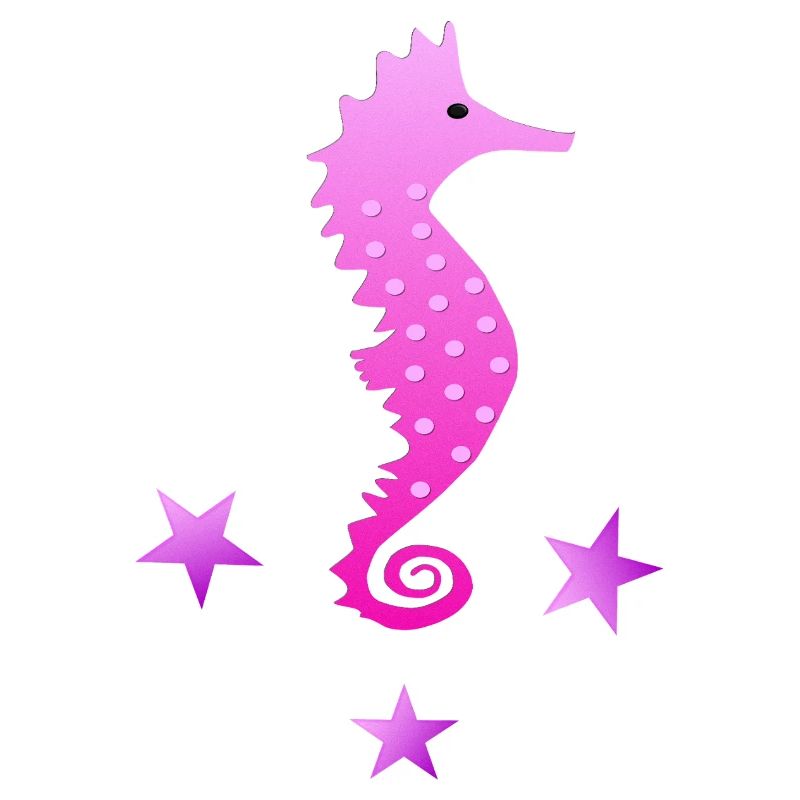 rosa Seepferdchen Wasserratte Schwimmabzeichen
