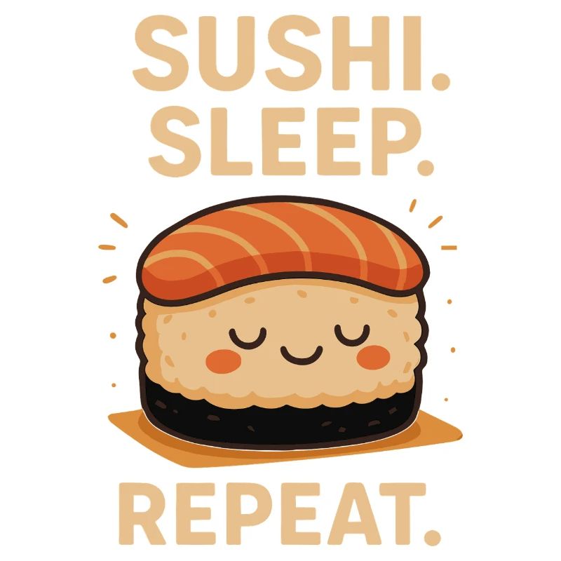 Sushi Sleep Repeat – Fun Kawaii Design
