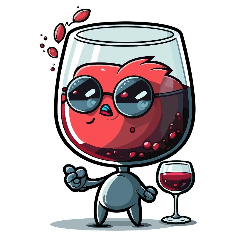 Weinheld mit Sonnenbrille