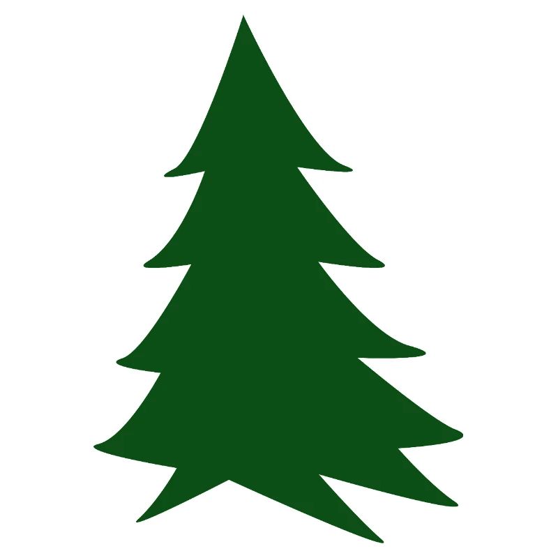 Deep green silhouette fir