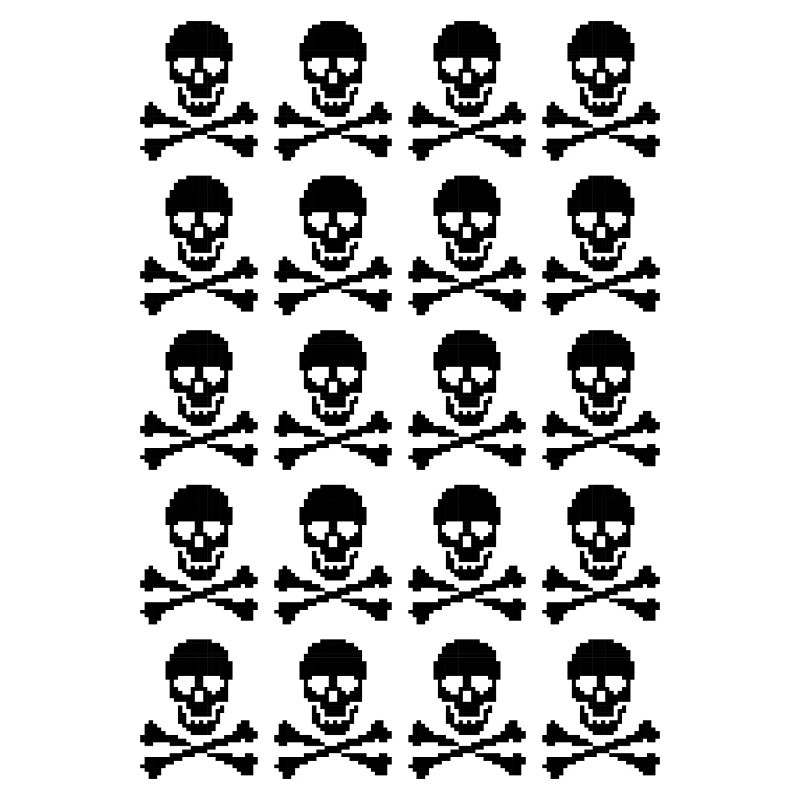 pixelated skulls pattern