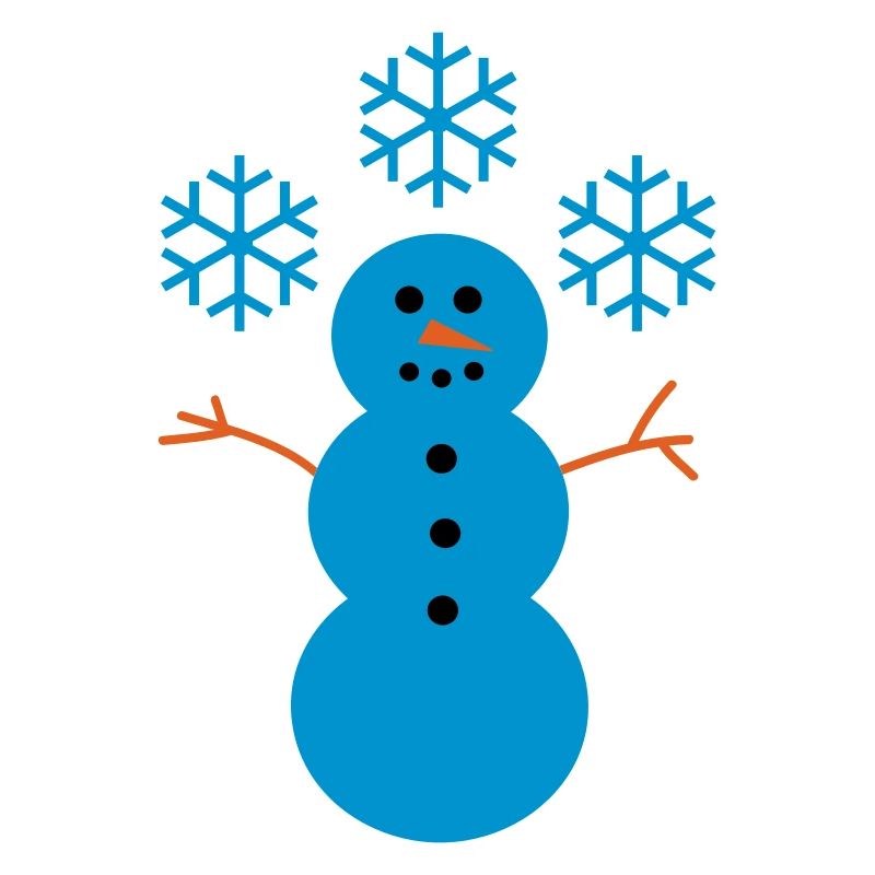 Happy Snowman with Snow