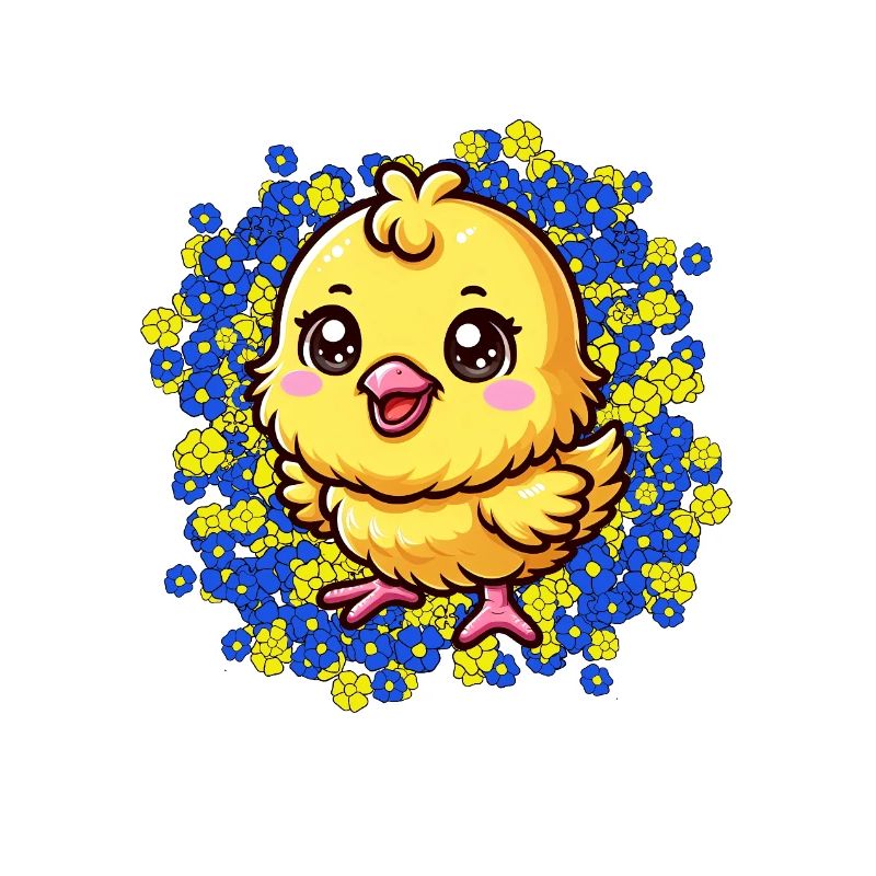 Fleurs de poussin de Pâques Fleurs de fleurs