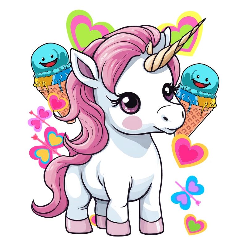 Eis Eiscrem Kinder Kind Sommer Einhorn Baby