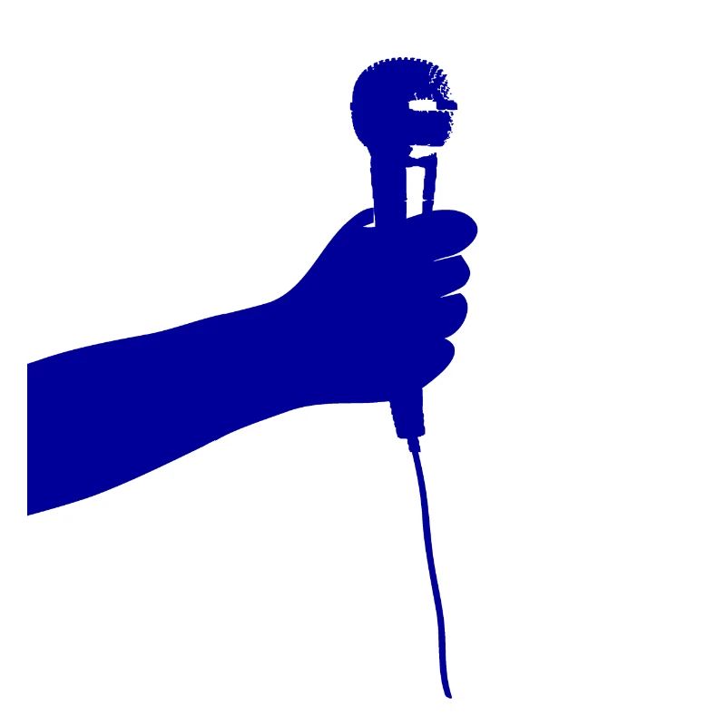 microphone (bleu)