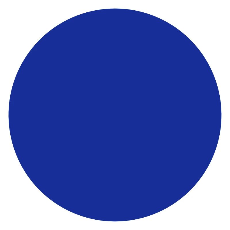 A blue circle