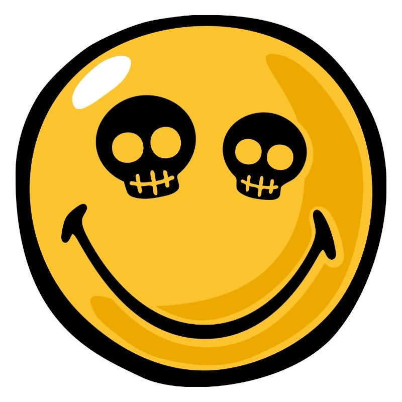 Smiley skull eyes