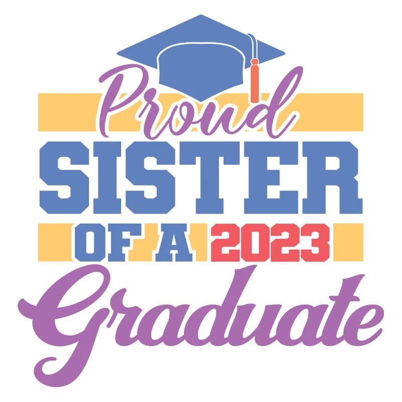 Stolze Schwester eines Abschlussgeschenks 2023