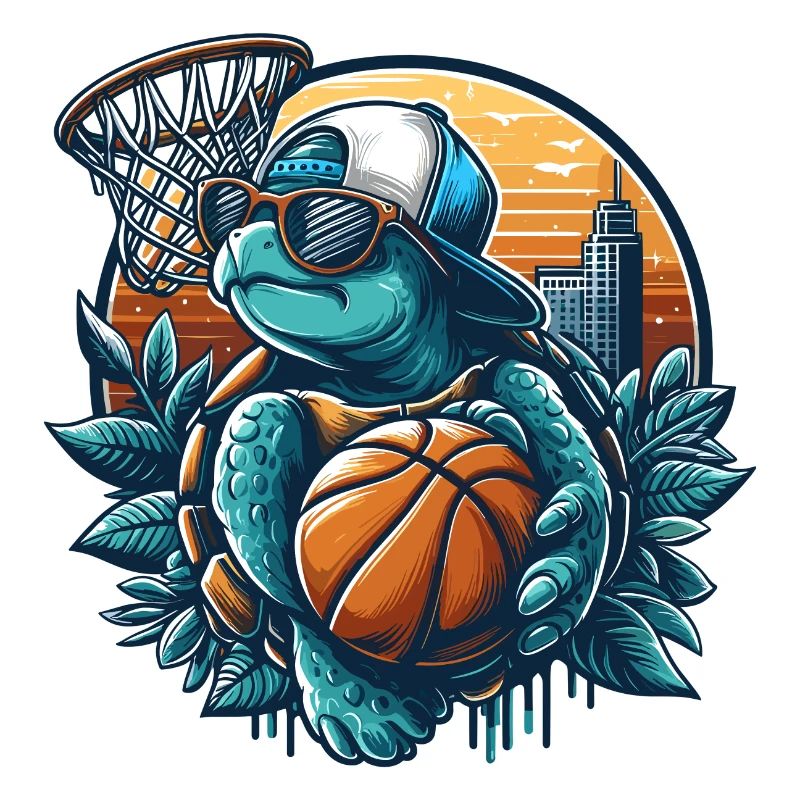Basketball Turtle Sunglasses Gift