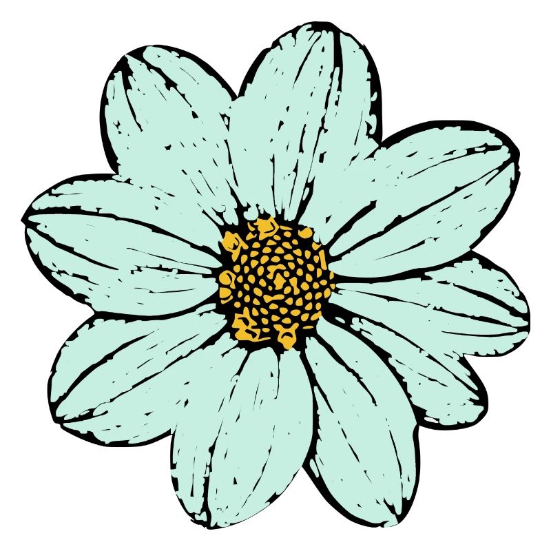 Fleur, bleu clair, fleur bleue