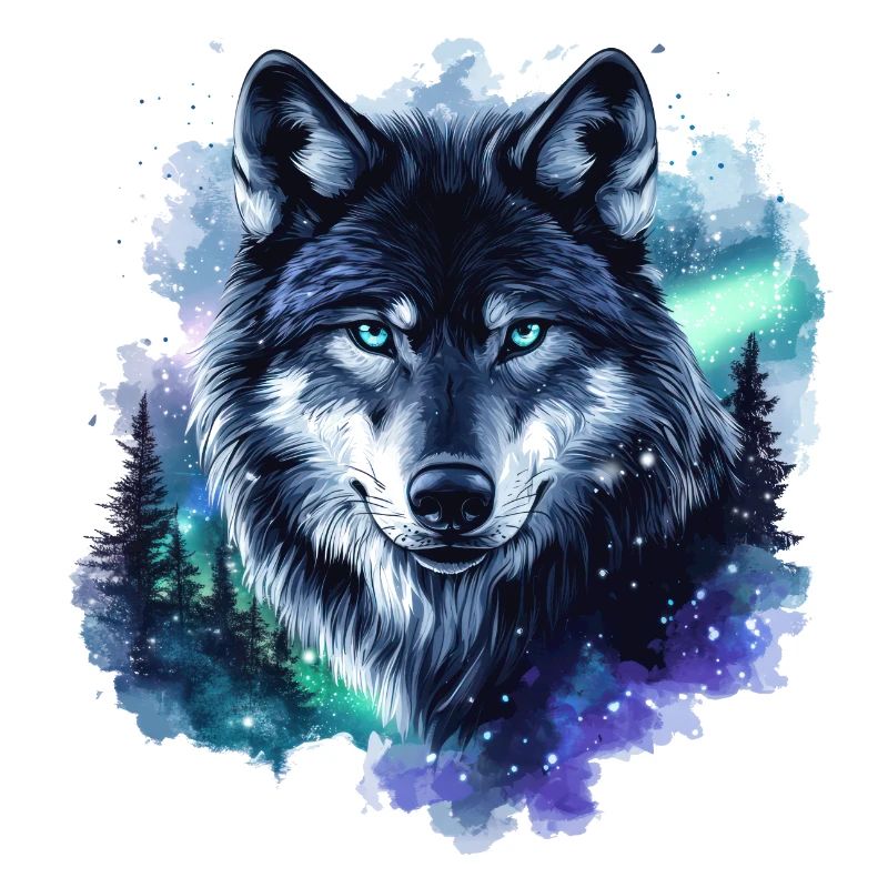 Wolf Nebula Galaxy Polarlicht