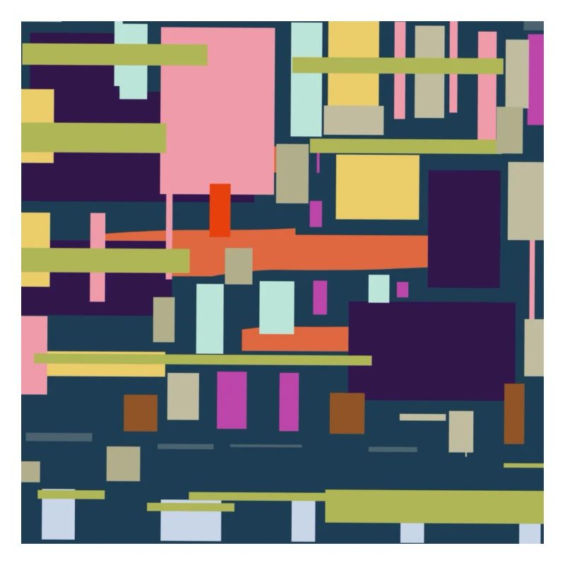 Four-necks with pattern with background in green.