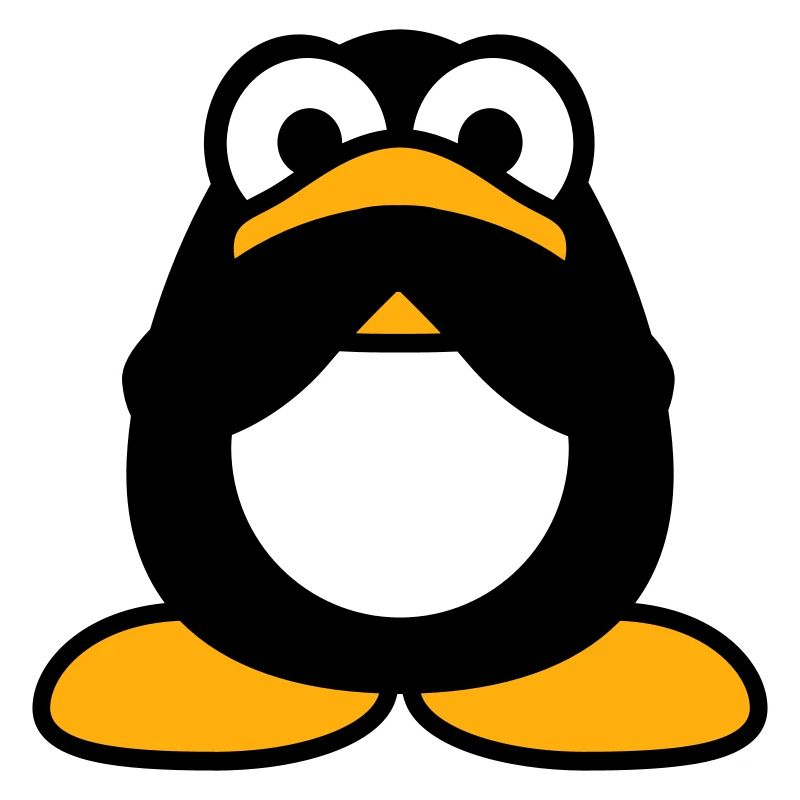 Pingouin Rien parlant Mains silencieuses Couvrant la bouche