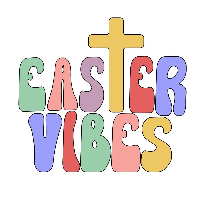 Easter Vibes Cross
