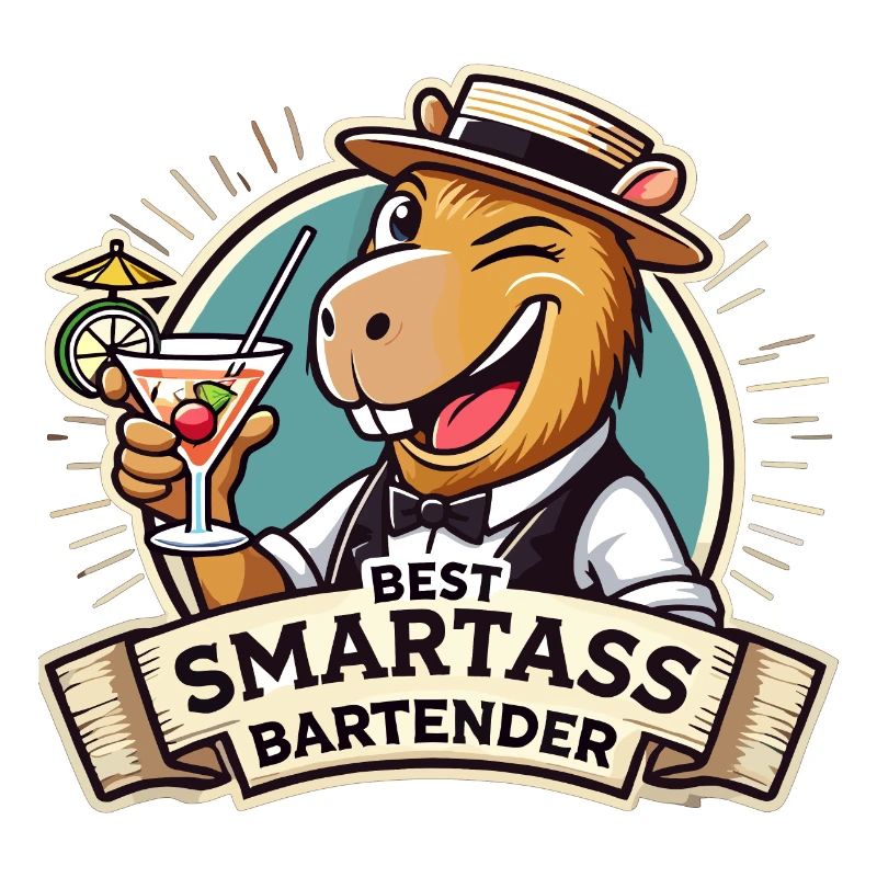 Barkeeper Barmann Capybara Capy Geschenk