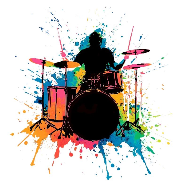 Schlagzeug Drums Drummer Bunt Schlagzeuger