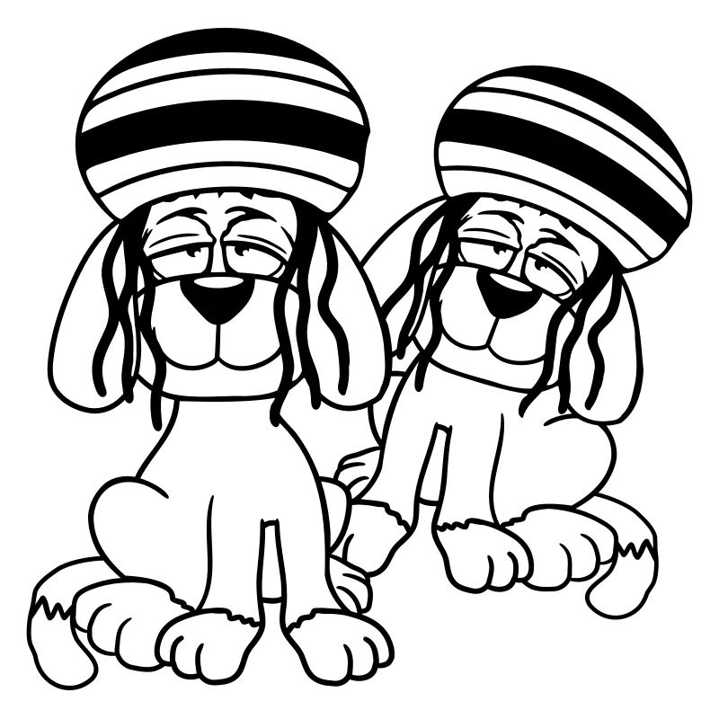 2 Dogs Reggae Dreadlocks Hat Chill Relaxed