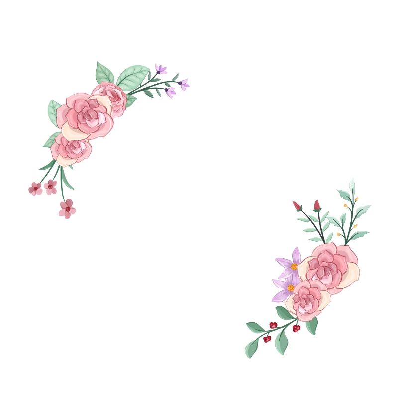 Rosa geblümter Buchstabe v