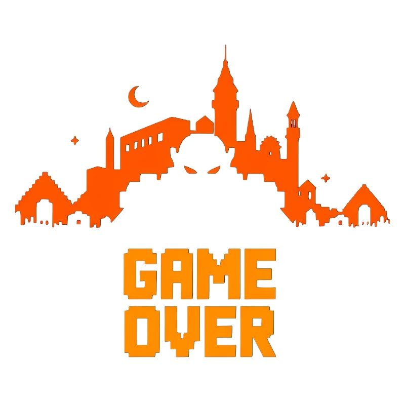 Skyline en pixel art - "game over"