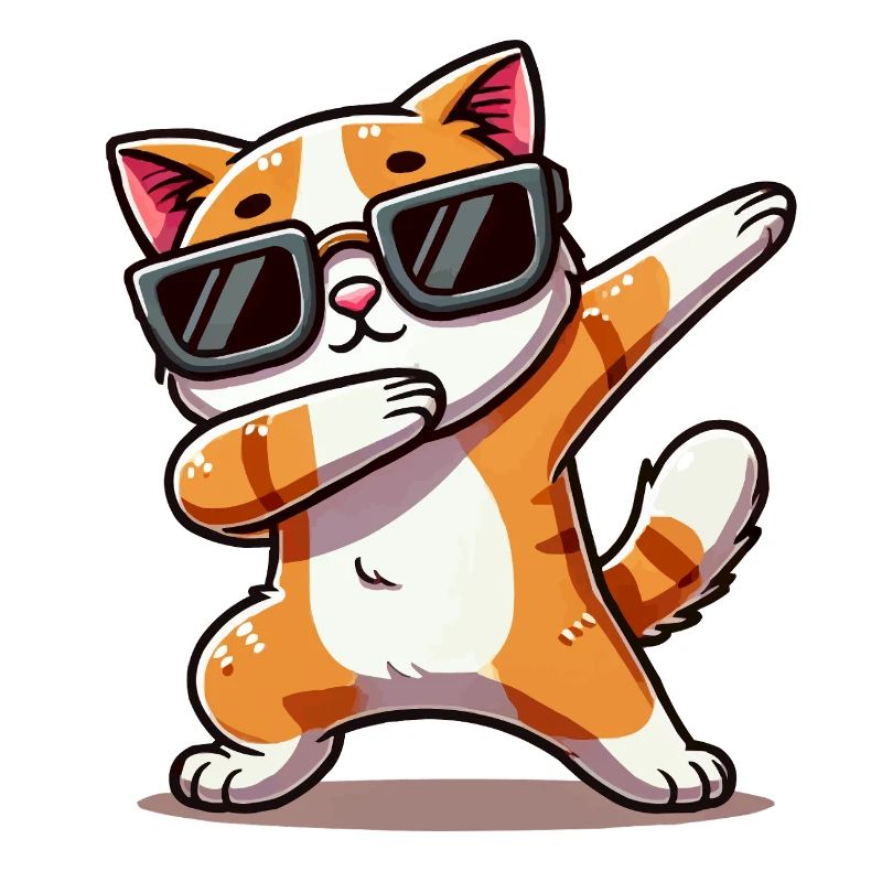 chat bande dessinée dabbing