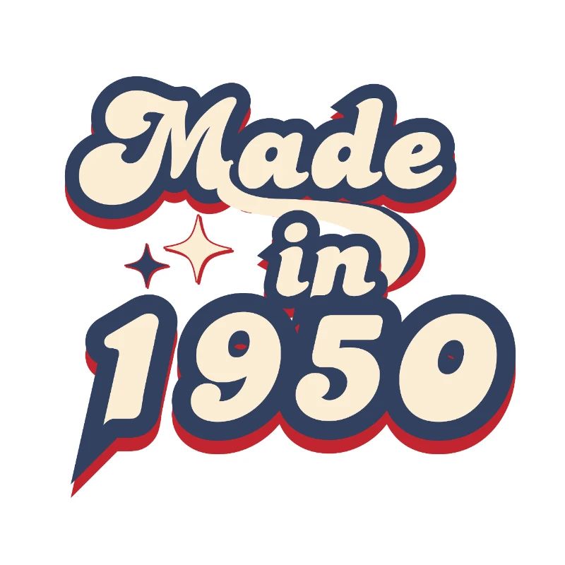Hergestellt im 1950 Retro