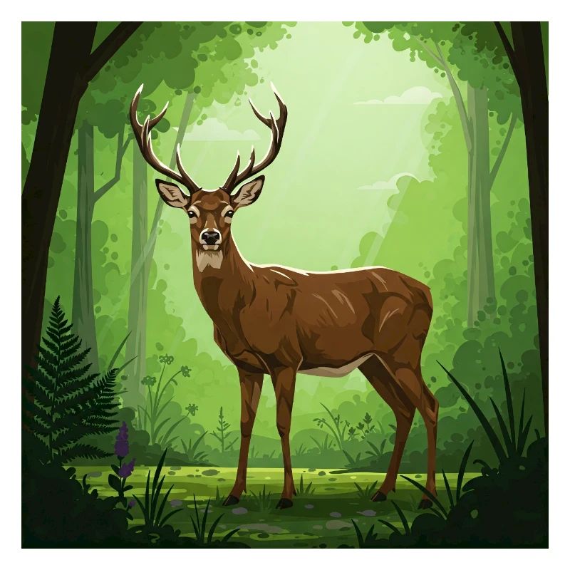 Cerfs - Conservation de la nature - Forêt