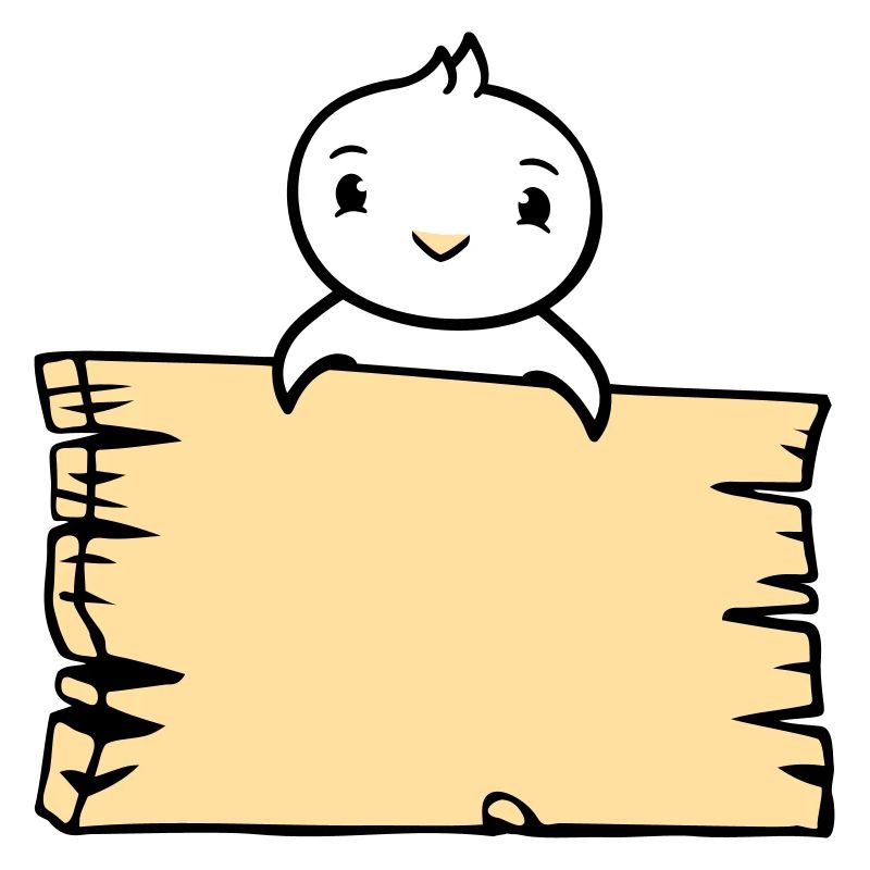 Vogel sitzt auf Holzschild Text Schild Rahmen süß