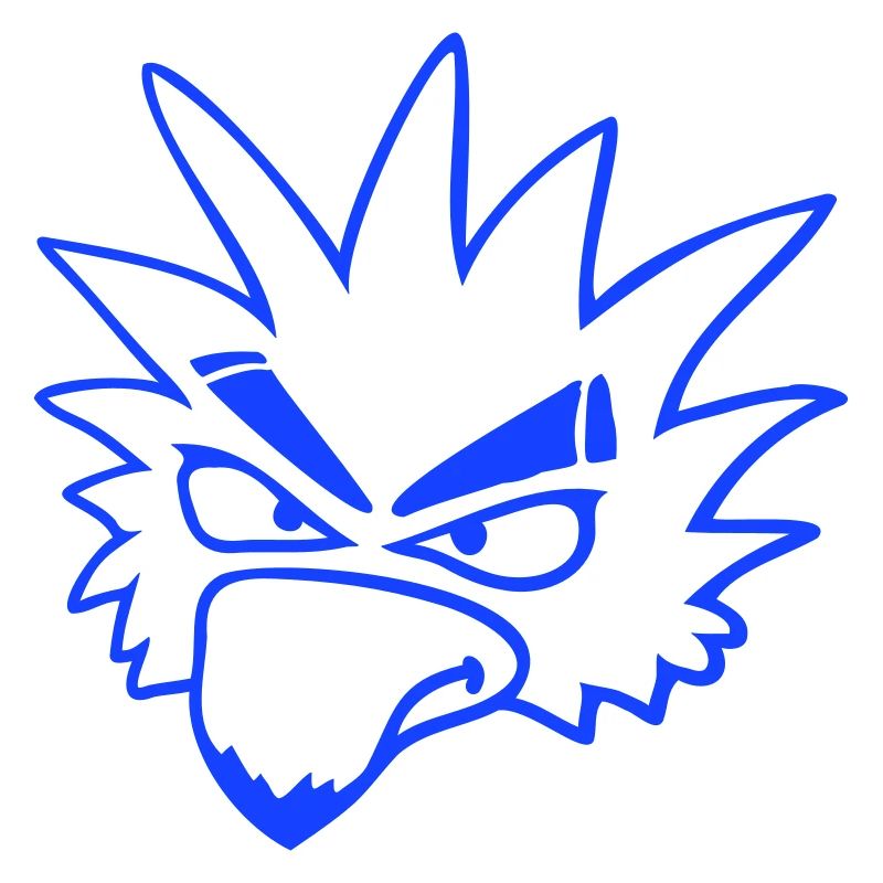 Papagei Vogel guckt böse cool ernst Comic Gesicht