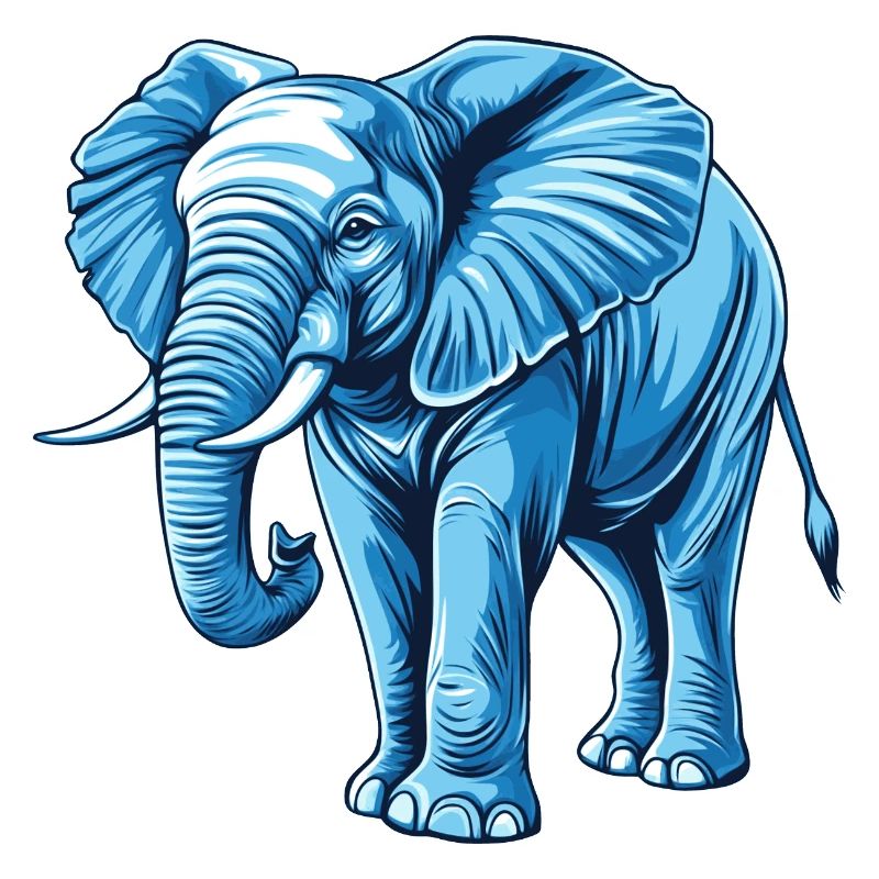 blauer Elefant