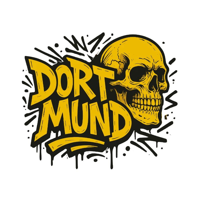 Dortmund Totenkopf Graffiti
