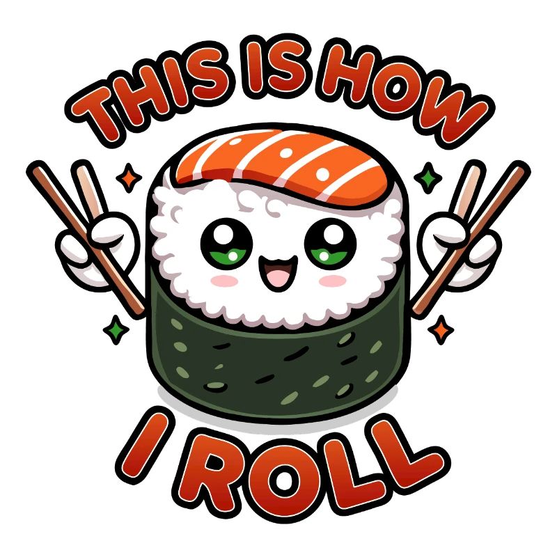 Kawaii Chibi Sushi Roll - C’est comme ça que je roule drôle