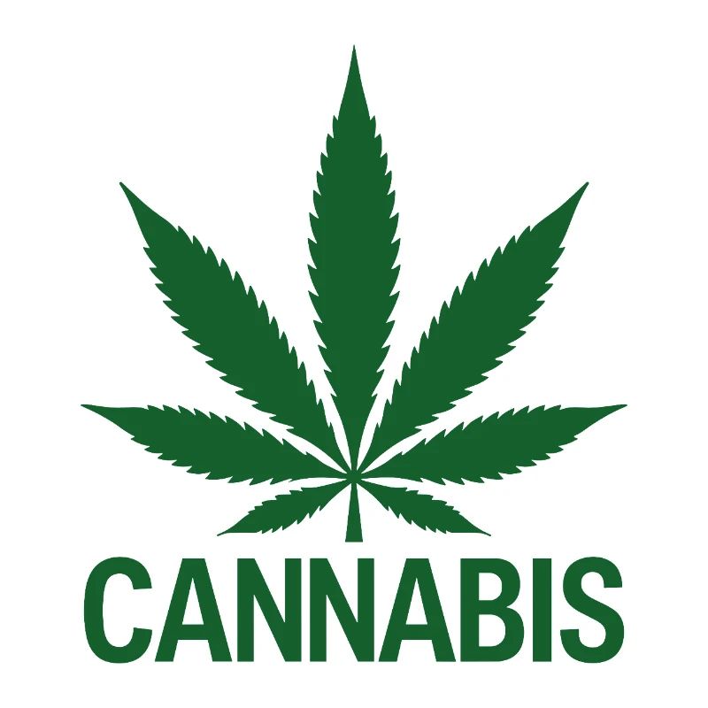 Cannabis Hemp Leaf Statement Green Look