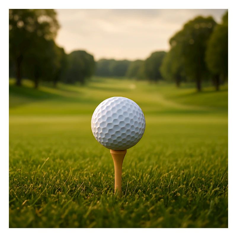 Sport - Golf, balle de golf sur le tee