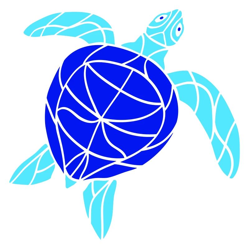 Water turtle lines strokes pattern nice cool