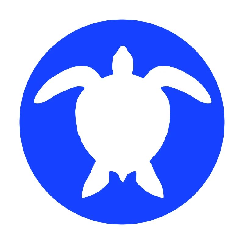 Water turtle circle round silhouette icon