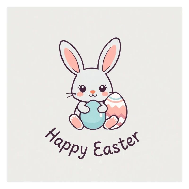 Fröhlicher Hase, bunte Eier