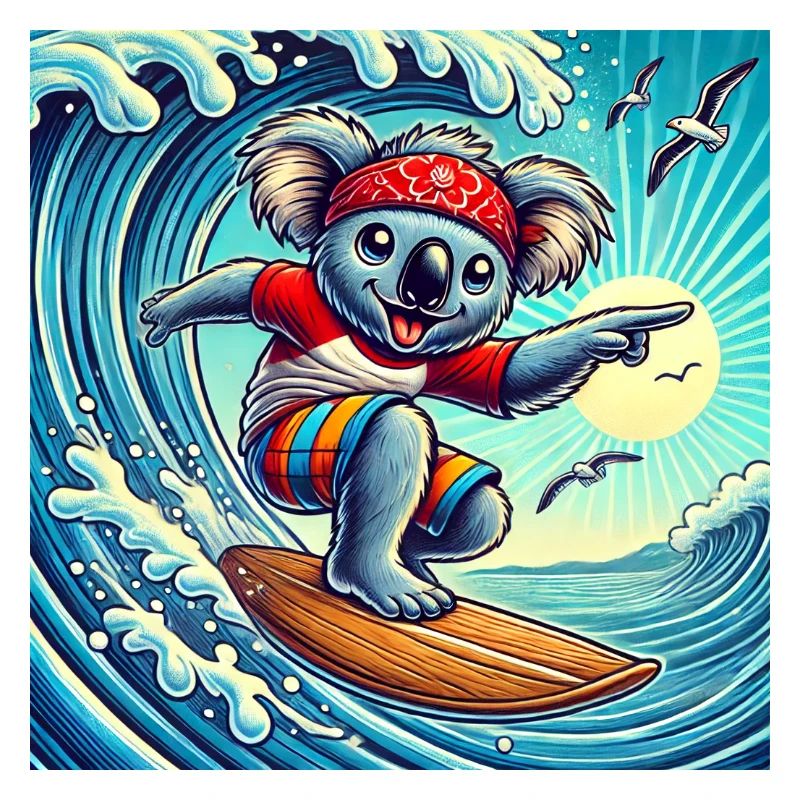 Surfez comme un koala : vagues, soleil et plaisir !