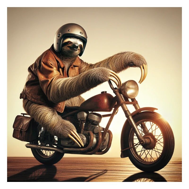 Faultier Biker Wanderer