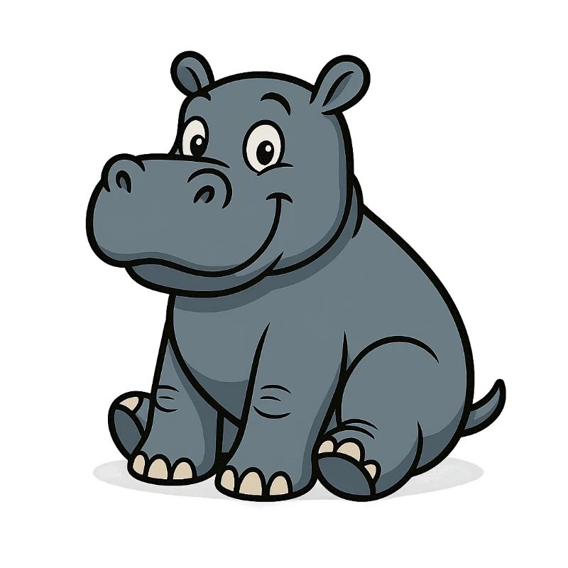 Simpatico ippopotamo