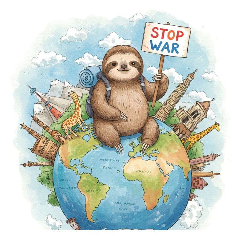 Sloth Wanderer Stop War