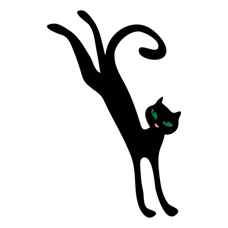 Retro jumping cat