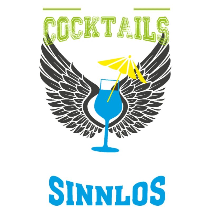 Cocktail mit Schirm Leben sinnlos - Geschenk