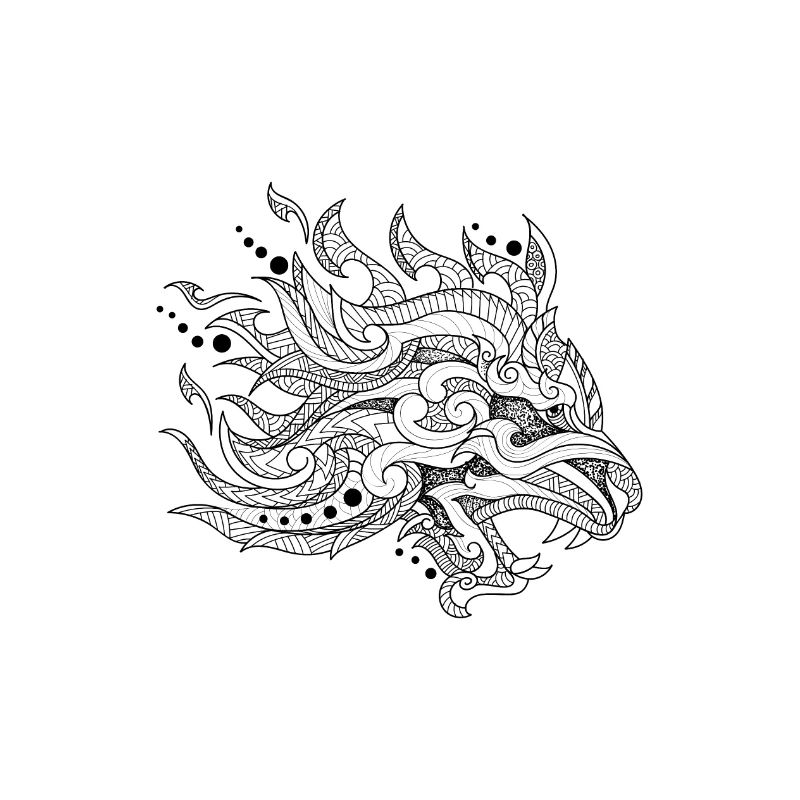 handgezeichnet drache