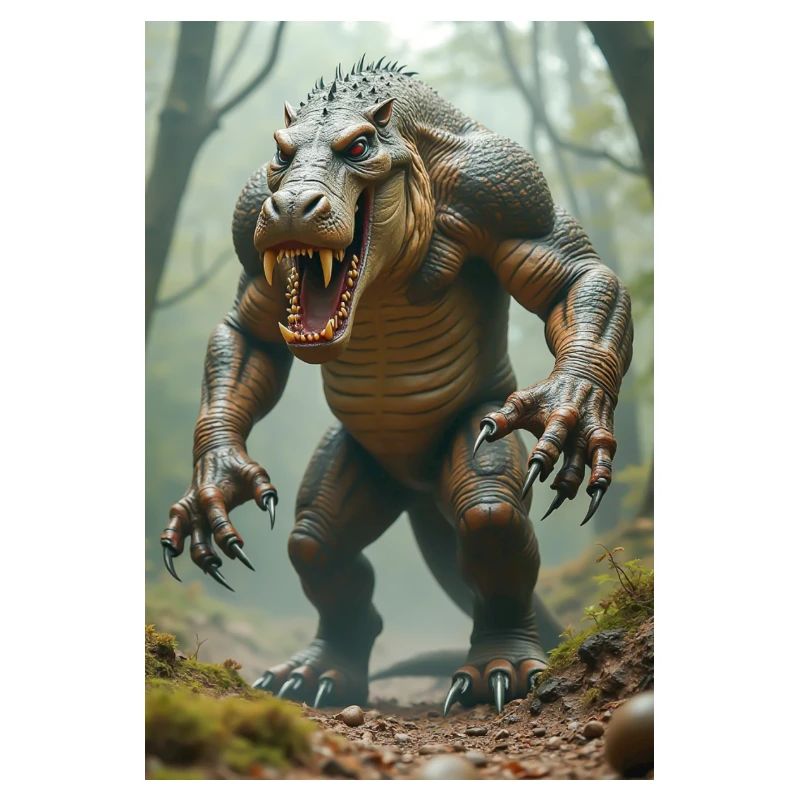 Ammit, bête monstrueuse, attendant par les écailles de j
