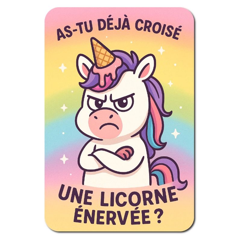 licorne énervée