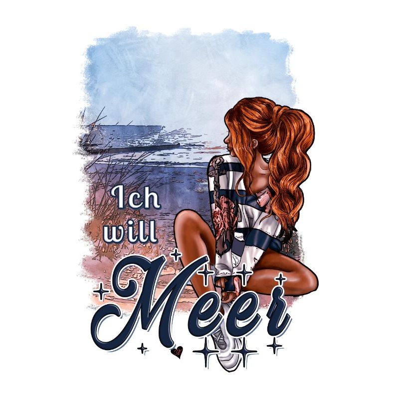 Ich will Meer – maritimes Mädchen Design