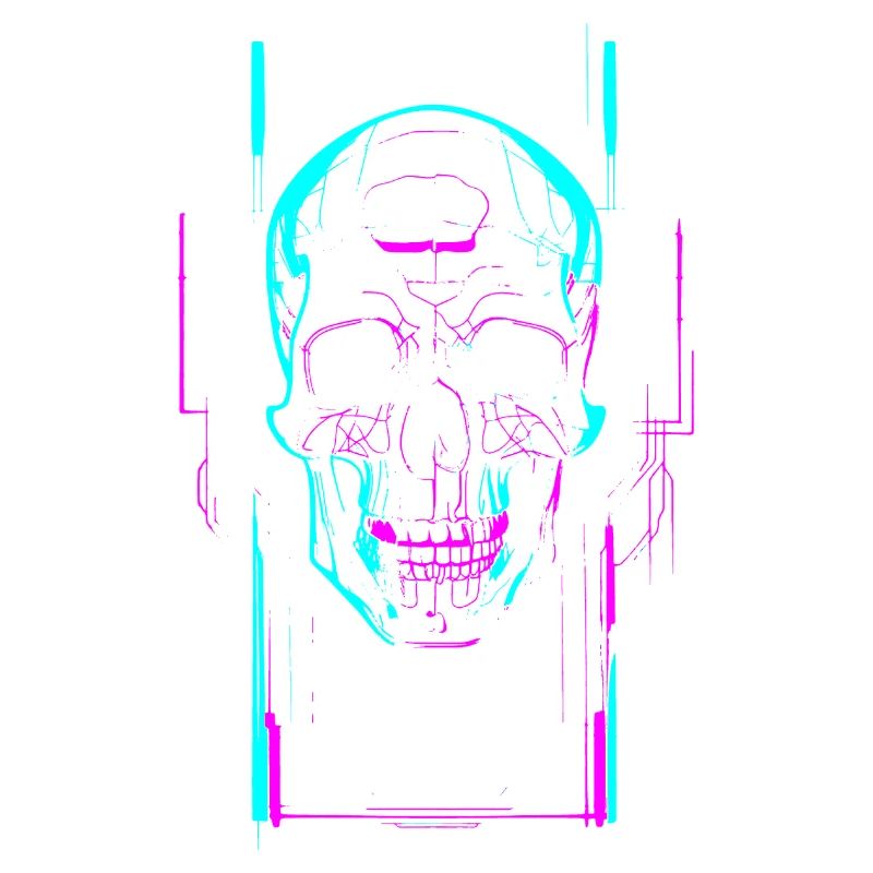 Futuristic skull