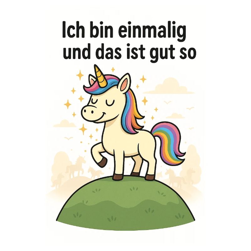 Ich bin einmalig und das ist gut so