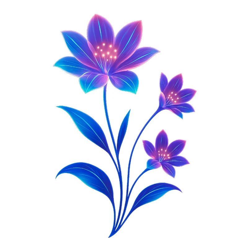 Conception de fleur cosmique luminescente