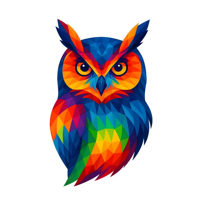 WPAP Stil Tiere - Eule